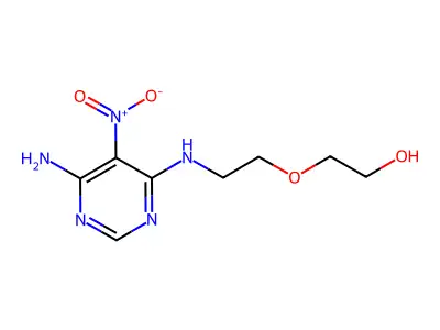 2-(2-((6-Amino-5-nitropyrimidin-4-yl)amino)ethoxy)ethanol structure