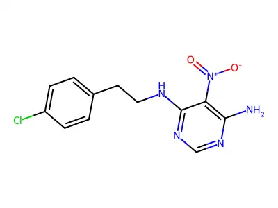 N4-(4-chlorophenethyl)-5-nitropyrimidine-4,6-diamine structure