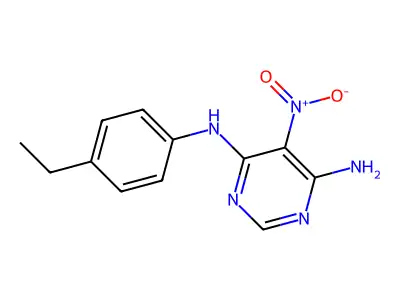 N4-(4-ethylphenyl)-5-nitropyrimidine-4,6-diamine structure