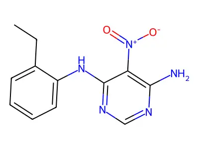 4-N-(2-ethylphenyl)-5-nitropyrimidine-4,6-diamine structure