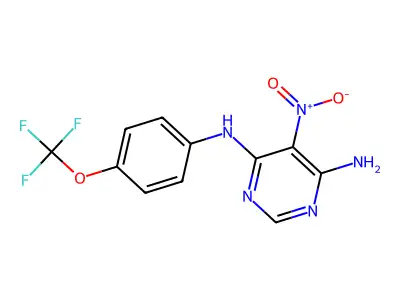 5-Nitro-N4-[4-(trifluoromethoxy)phenyl]pyrimidine-4,6-diamine structure