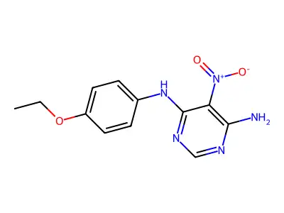 N4-(4-ethoxyphenyl)-5-nitropyrimidine-4,6-diamine structure