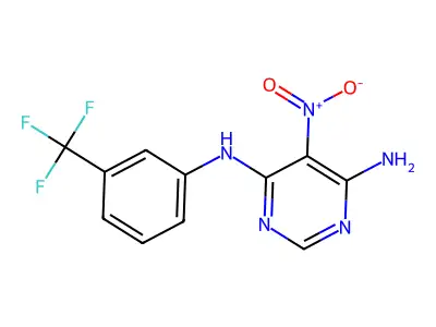 5-Nitro-N4-[3-(trifluoromethyl)phenyl]pyrimidine-4,6-diamine structure