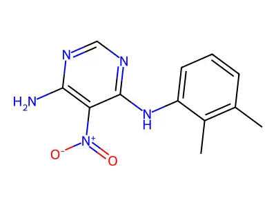 N4-(2,3-dimethylphenyl)-5-nitropyrimidine-4,6-diamine structure