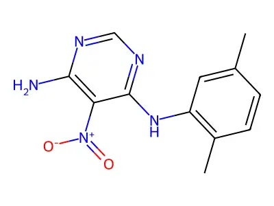 N4-(2,5-dimethylphenyl)-5-nitropyrimidine-4,6-diamine structure