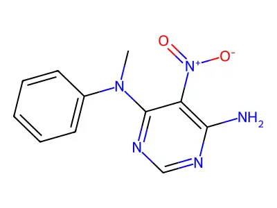 N-methyl-5-nitro-N-phenylpyrimidine-4,6-diamine structure