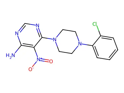 6-[4-(2-Chlorophenyl)piperazin-1-yl]-5-nitropyrimidin-4-amine structure