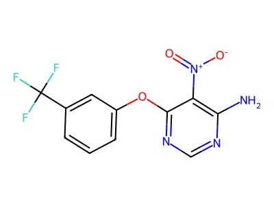 5-Nitro-6-[3-(trifluoromethyl)phenoxy]pyrimidin-4-amine structure