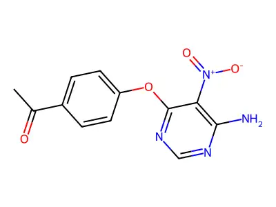 1-[4-(6-Amino-5-nitropyrimidin-4-yl)oxyphenyl]ethanone structure