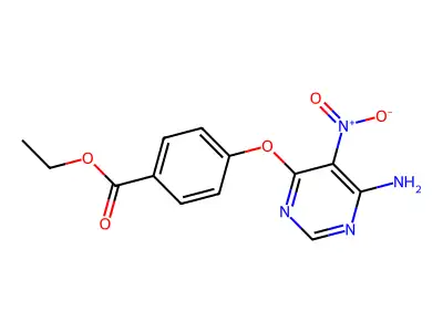 Ethyl 4-(6-amino-5-nitropyrimidin-4-yl)oxybenzoate structure