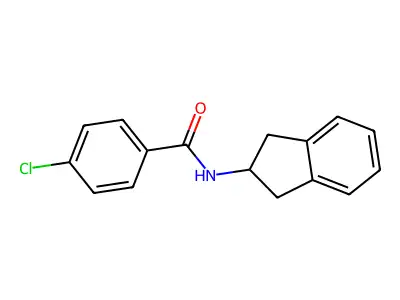4-chloro-N-(2,3-dihydro-1H-inden-2-yl)benzamide structure