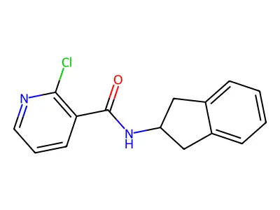 2-Chloro-N-(2,3-dihydro-1H-inden-2-YL)nicotinamide structure
