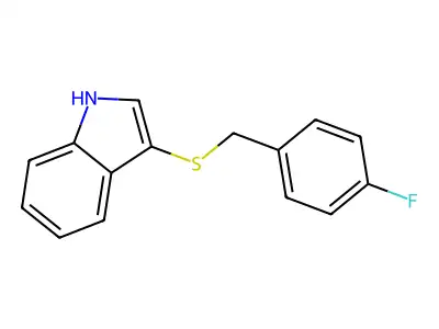 3-(4-Fluorobenzylthio)indole structure