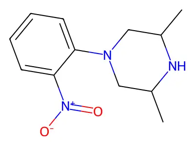 3,5-Dimethyl-1-(2-nitrophenyl)piperazine structure