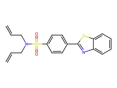 N,N-diallyl-4-(benzo[d]thiazol-2-yl)benzenesulfonamide structure