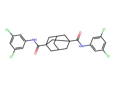 1-N,3-N-bis(3,5-dichlorophenyl)adamantane-1,3-dicarboxamide structure