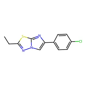 6-(4-Chlorophenyl)-2-ethylimidazo[2,1-b][1,3,4]thiadiazole structure