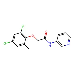 2-(2,4-dichloro-6-methylphenoxy)-N-pyridin-3-ylacetamide structure