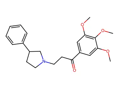 3-(3-Phenyl-1-pyrrolidinyl)-1-(3,4,5-trimethoxyphenyl)-1-propanone hydrochloride structure