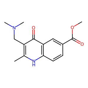 Methyl 3-[(dimethylamino)methyl]-4-hydroxy-2-methylquinoline-6-carboxylate structure