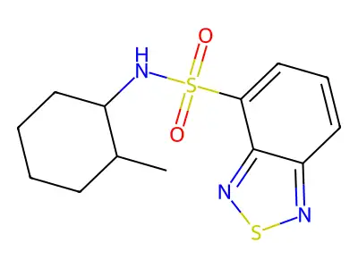 N-(2-methylcyclohexyl)-2,1,3-benzothiadiazole-4-sulfonamide structure