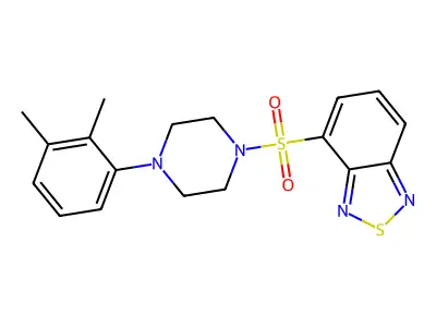 4-[4-(2,3-Dimethylphenyl)piperazin-1-yl]sulfonyl-2,1,3-benzothiadiazole structure