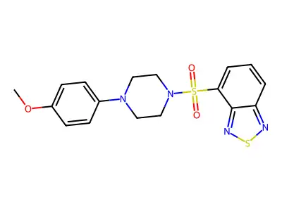 4-[4-(4-Methoxyphenyl)piperazin-1-yl]sulfonyl-2,1,3-benzothiadiazole structure