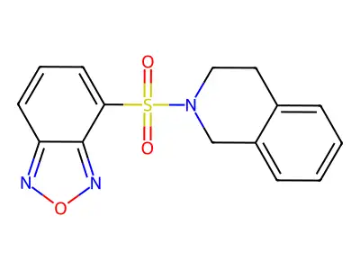 4-(3,4-dihydro-1H-isoquinolin-2-ylsulfonyl)-2,1,3-benzoxadiazole structure