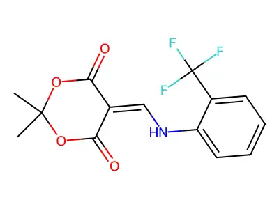 2,2-Dimethyl-5-{[2-(trifluoromethyl)anilino]methylene}-1,3-dioxane-4,6-dione structure