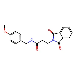 3-(1,3-dioxo-1,3-dihydro-2H-isoindol-2-yl)-N-(4-methoxybenzyl)propanamide structure