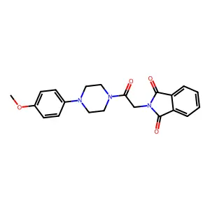 2-[2-[4-(4-Methoxyphenyl)piperazin-1-yl]-2-oxoethyl]isoindole-1,3-dione structure