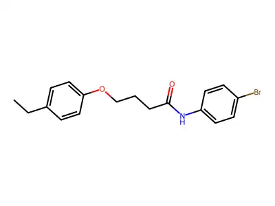 N-(4-bromophenyl)-4-(4-ethylphenoxy)butanamide structure