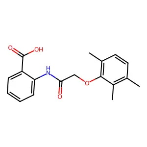 2-{[(2,3,6-Trimethylphenoxy)acetyl]amino}benzoic acid structure