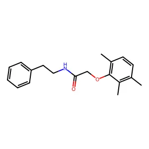 N-(2-phenylethyl)-2-(2,3,6-trimethylphenoxy)acetamide structure
