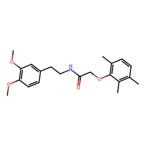 N-[2-(3,4-dimethoxyphenyl)ethyl]-2-(2,3,6-trimethylphenoxy)acetamide structure