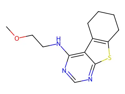 N-(2-methoxyethyl)-5,6,7,8-tetrahydro[1]benzothieno[2,3-d]pyrimidin-4-amine structure