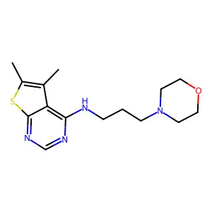 5,6-dimethyl-N-(3-morpholin-4-ylpropyl)thieno[2,3-d]pyrimidin-4-amine structure