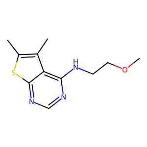 N-(2-methoxyethyl)-5,6-dimethylthieno[2,3-d]pyrimidin-4-amine structure