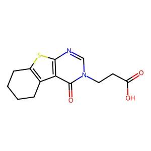 3-(4-oxo-5,6,7,8-tetrahydro[1]benzothieno[2,3-d]pyrimidin-3(4H)-yl)propanoic acid structure