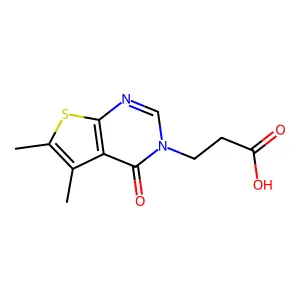 3-(5,6-Dimethyl-4-oxo-4H-thieno[2,3-d]pyrimidin-3-yl)-propionic acid structure