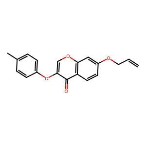 7-(allyloxy)-3-(4-methylphenoxy)-4H-chromen-4-one structure