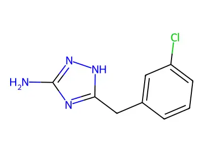 5-[(3-chlorophenyl)methyl]-1H-1,2,4-triazol-3-amine structure