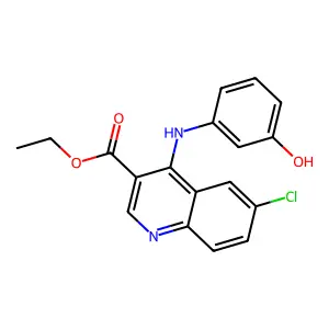 Ethyl 6-chloro-4-[(3-hydroxyphenyl)amino]quinoline-3-carboxylate structure