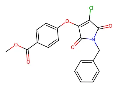 methyl 4-[(1-benzyl-4-chloro-2,5-dioxo-2,5-dihydro-1H-pyrrol-3-yl)oxy]benzoate structure