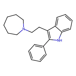 Indole, 3-(2-(hexahydro-1H-azepin-1-yl)ethyl)-2-phenyl- structure