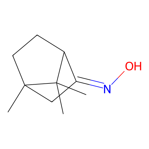 N-(4,7,7-trimethyl-2-bicyclo[2.2.1]heptanylidene)hydroxylamine structure