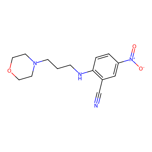 2-((3-(4-Morpholinyl)propyl)amino)-5-nitrobenzonitrile structure