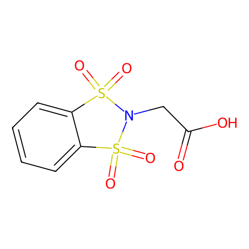 (1,1,3,3-Tetraoxido-1,3,2-benzodithiazol-2-yl)acetic acid structure