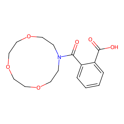 2-(1,4,7-Trioxa-10-azacyclododecane-10-carbonyl)benzoic acid structure