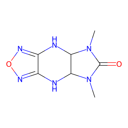 5,7-dimethyl-4a,5,7a,8-tetrahydro-4H-imidazo[4,5-b][1,2,5]oxadiazolo[3,4-e]pyrazin-6(7H)-one structure